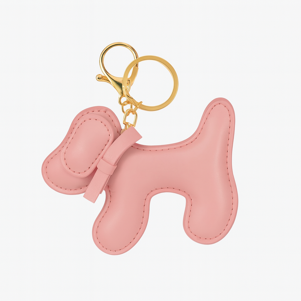 Pink Dog Keychain